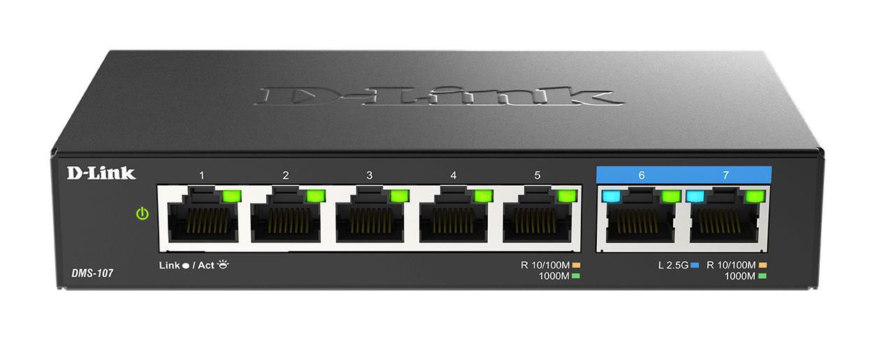 D-Link DMS-107E W128170586 7-Port Multi-Gigabit 