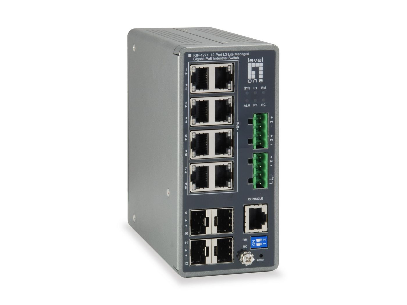 LevelOne IGP-1271 Industrial Switch 12-Port 