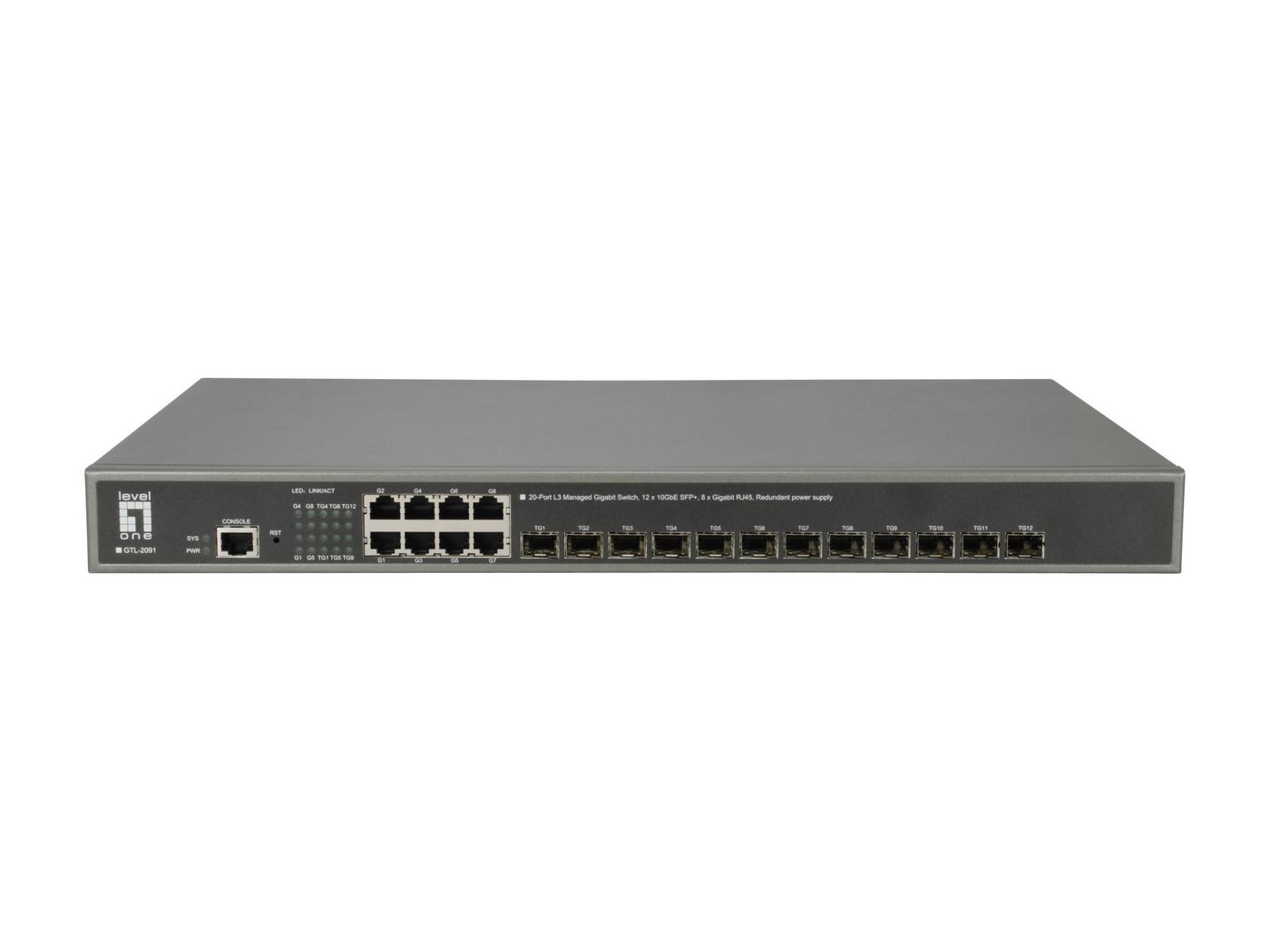 LevelOne GTL-2091 W128265249 Managed L3 Gigabit Ethernet 