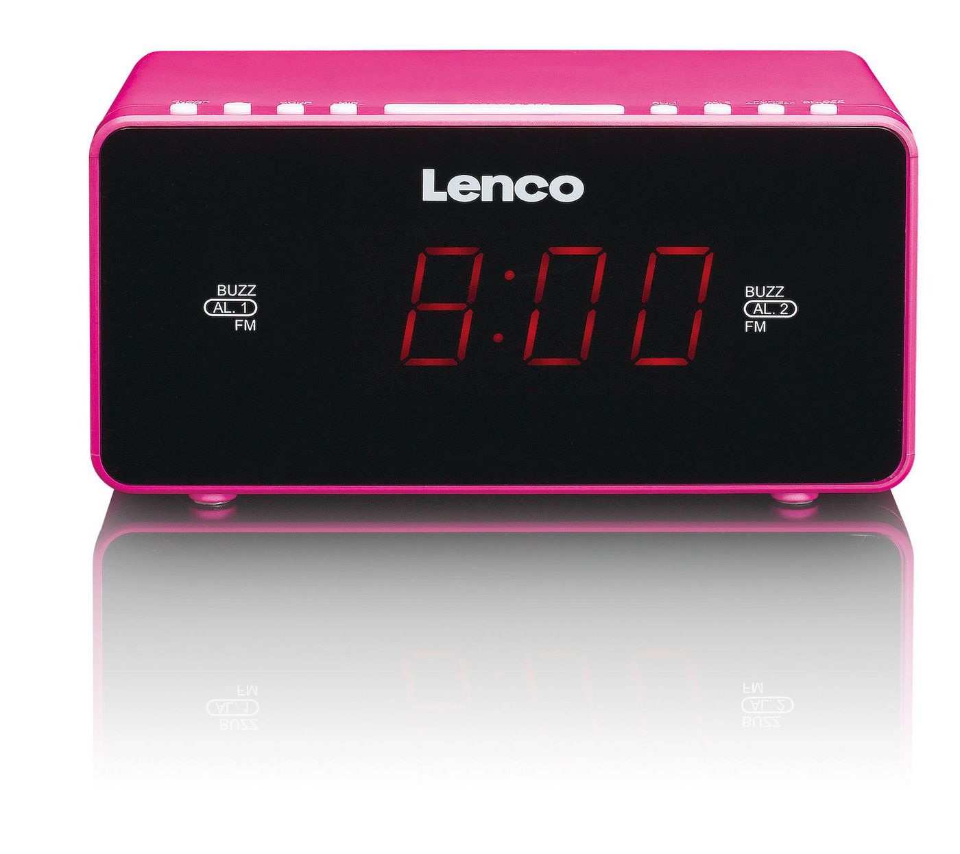 Lenco CR510P W128329435 Cr-510 Clock Black, Pink 