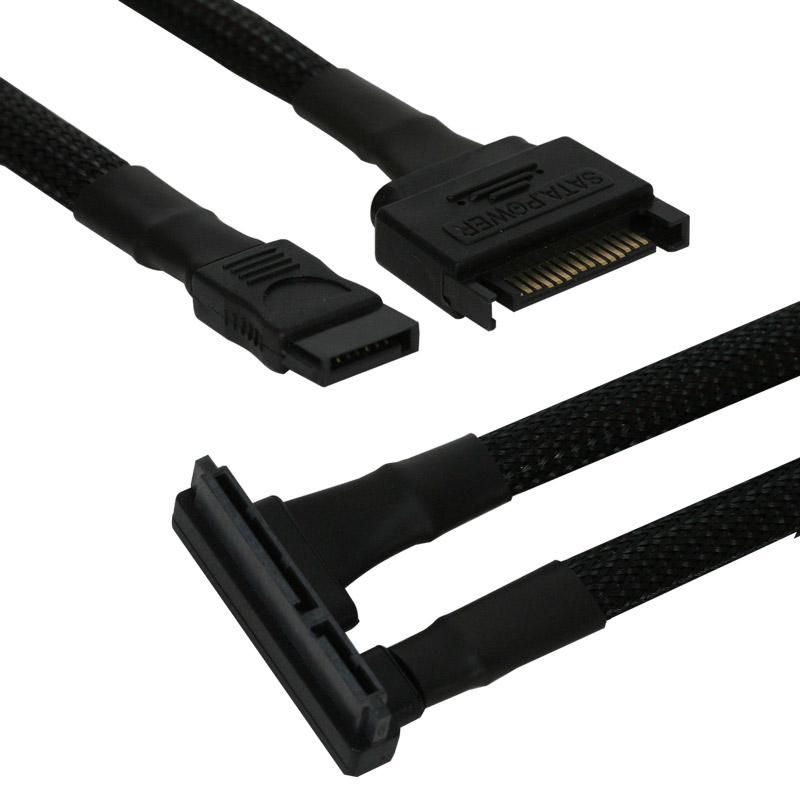 Nanoxia NXSKKAG W128559314 Sata Cable 0.45 M Black 