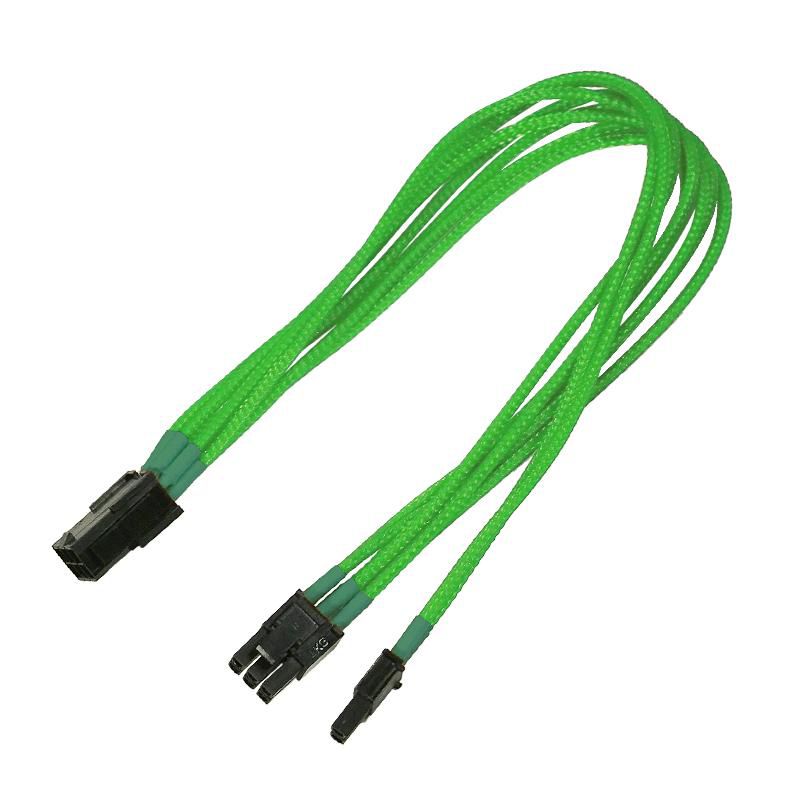 Kabel Nanoxia 6- auf 6+2-Pin, 30 cm, neon-grün
