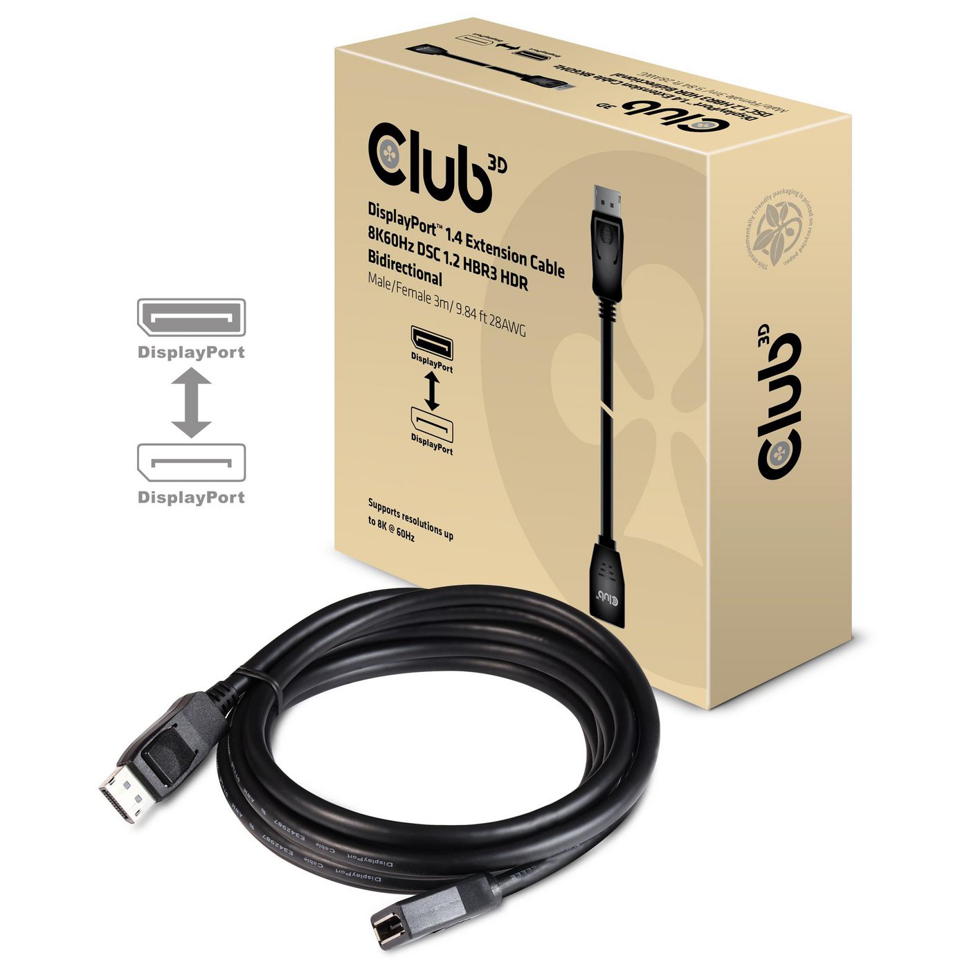 Club3D CAC-1023 W128559555 Displayport 1.4 Extension 