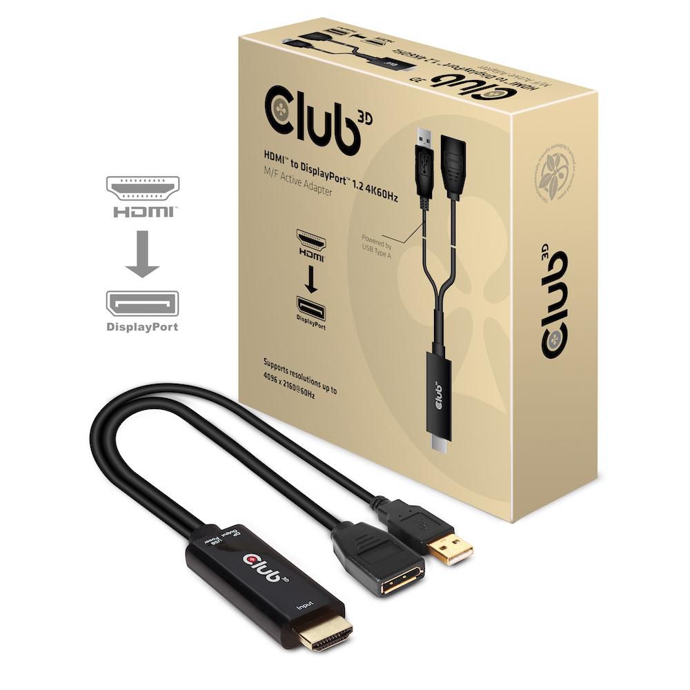 Club3D CAC-1331 W128559602 Hdmi 2.0 To Displayport 1.2 