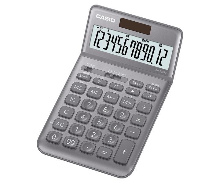 Casio JW-200SC-GY W128560130 Calculator Desktop Basic Grey 
