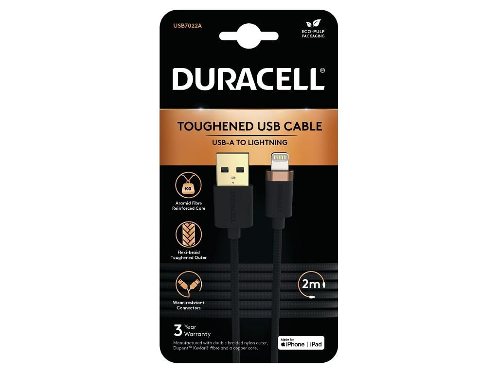 Duracell USB7022A W128562664 Lightning Cable Black 
