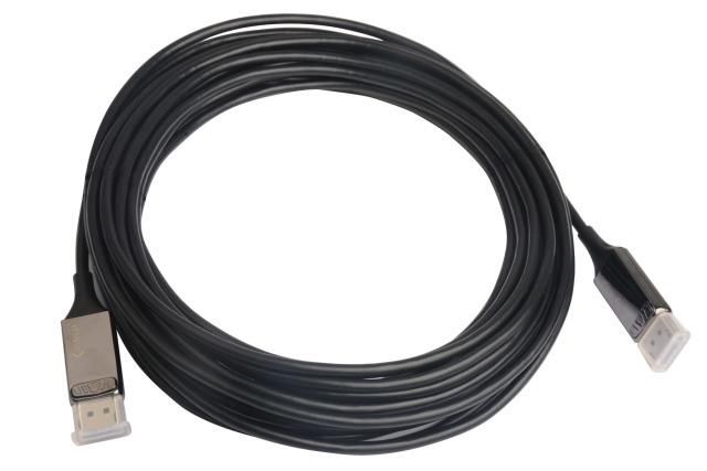 TECHLY DisplayPort 8K AOC Glasfaser Kabel St-St, 10m, schwar