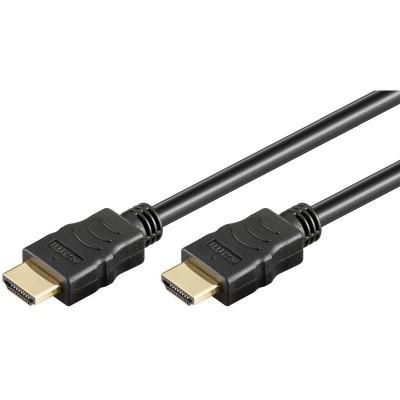 TECHLY HDMI Kabel mit Ethernet, 1,0 Meter, Schwarz