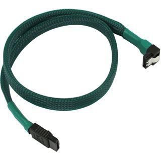 Kabel Nanoxia SATA 6Gb/s Kabel abgewinkelt 45 cm, grün