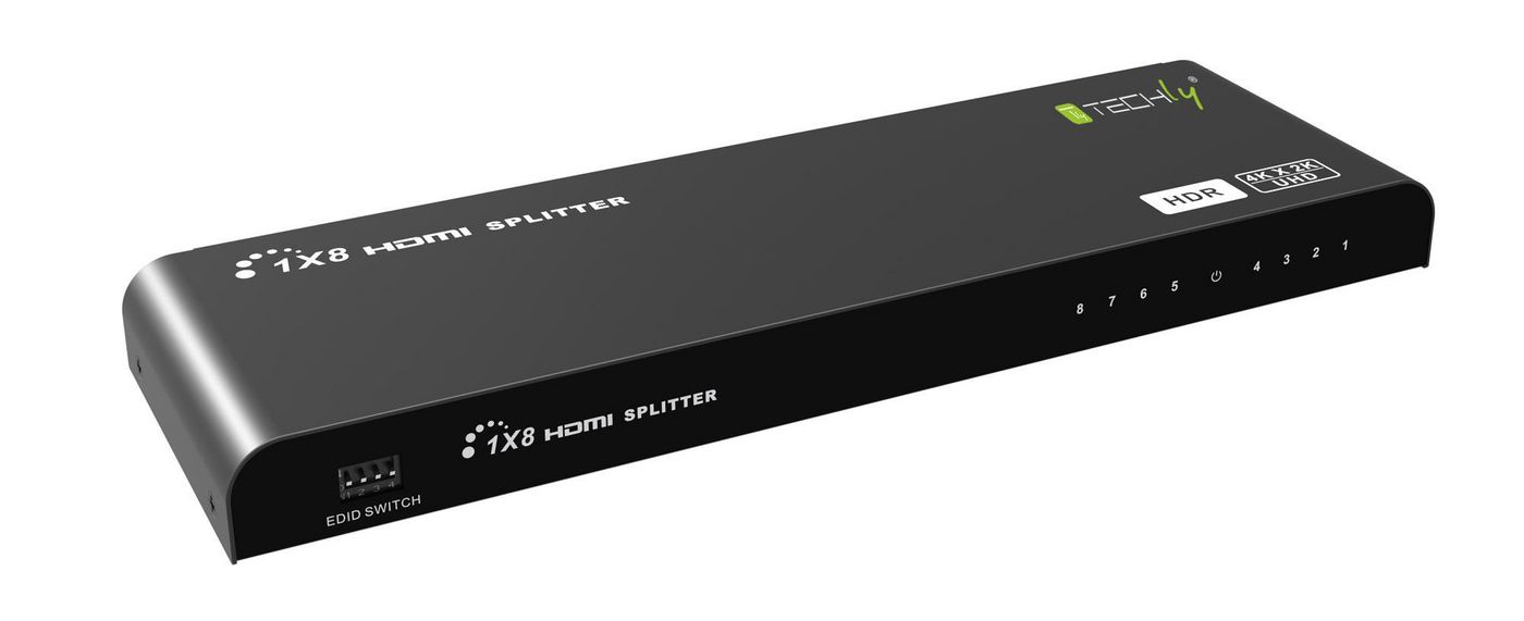 TECHLY HDMI2.0 Splitter 4K 8 Port, HDR, 4K2K 60Hz