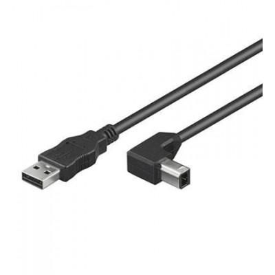 TECHLY USB 2.0 Kabel,A-Stecker auf B-Stecker,gewinkelt,3m,sw