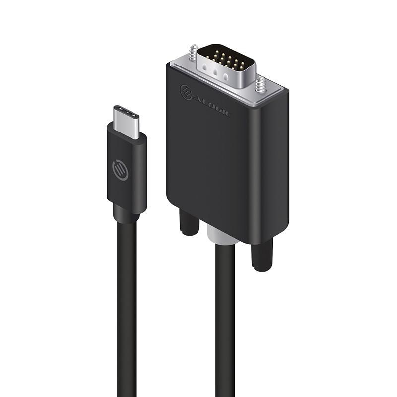 Alogic ELUCVG-02RBLK W128566119 2M Usb-C To Vga Cable - Male 