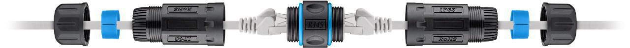 IP68 RJ45 Patch Cable Coupler