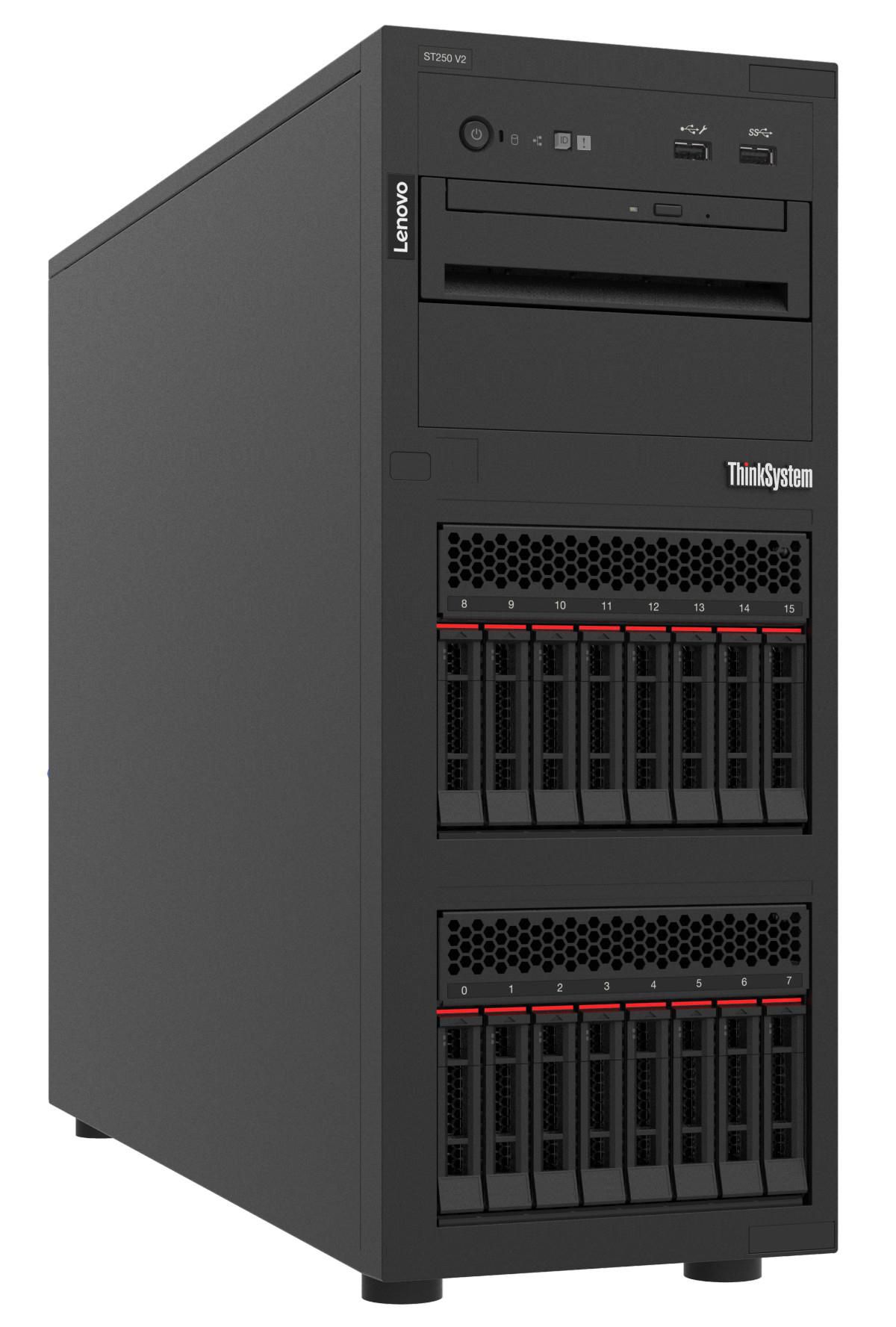 LENOVO ISG ThinkSystem ST250 V2 Xeon E-2378 8C 2.6GHz 16MB Cache/65W 1x32GB O/B 2.5inch HS 8 5350-8i