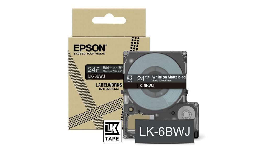 C53S672084 W128598986 Epson LK-6BWJ Black, White 