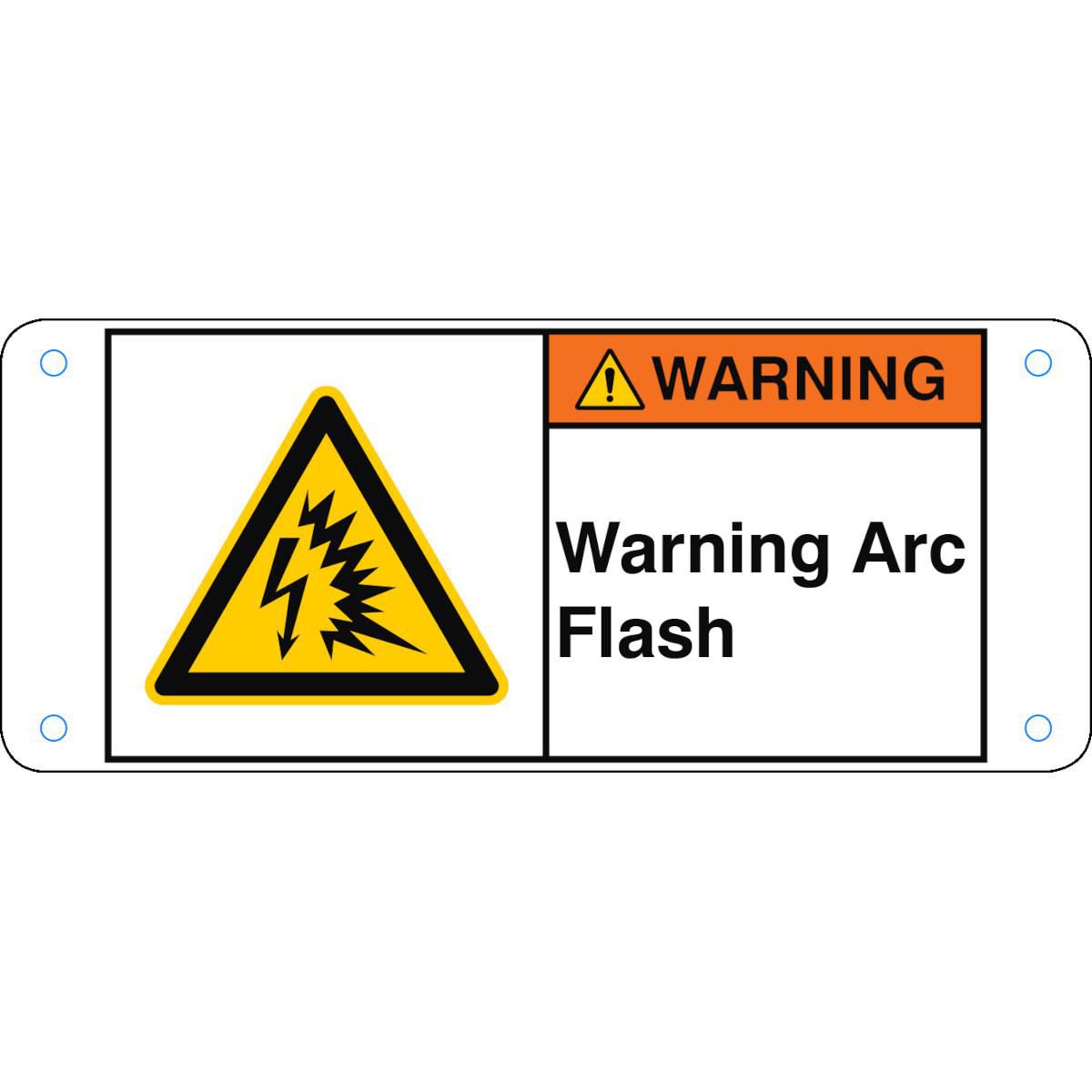 Brady WW042EN517-ALU05-120X501-B W128402140 ISO Safety Sign - Warning Arc 