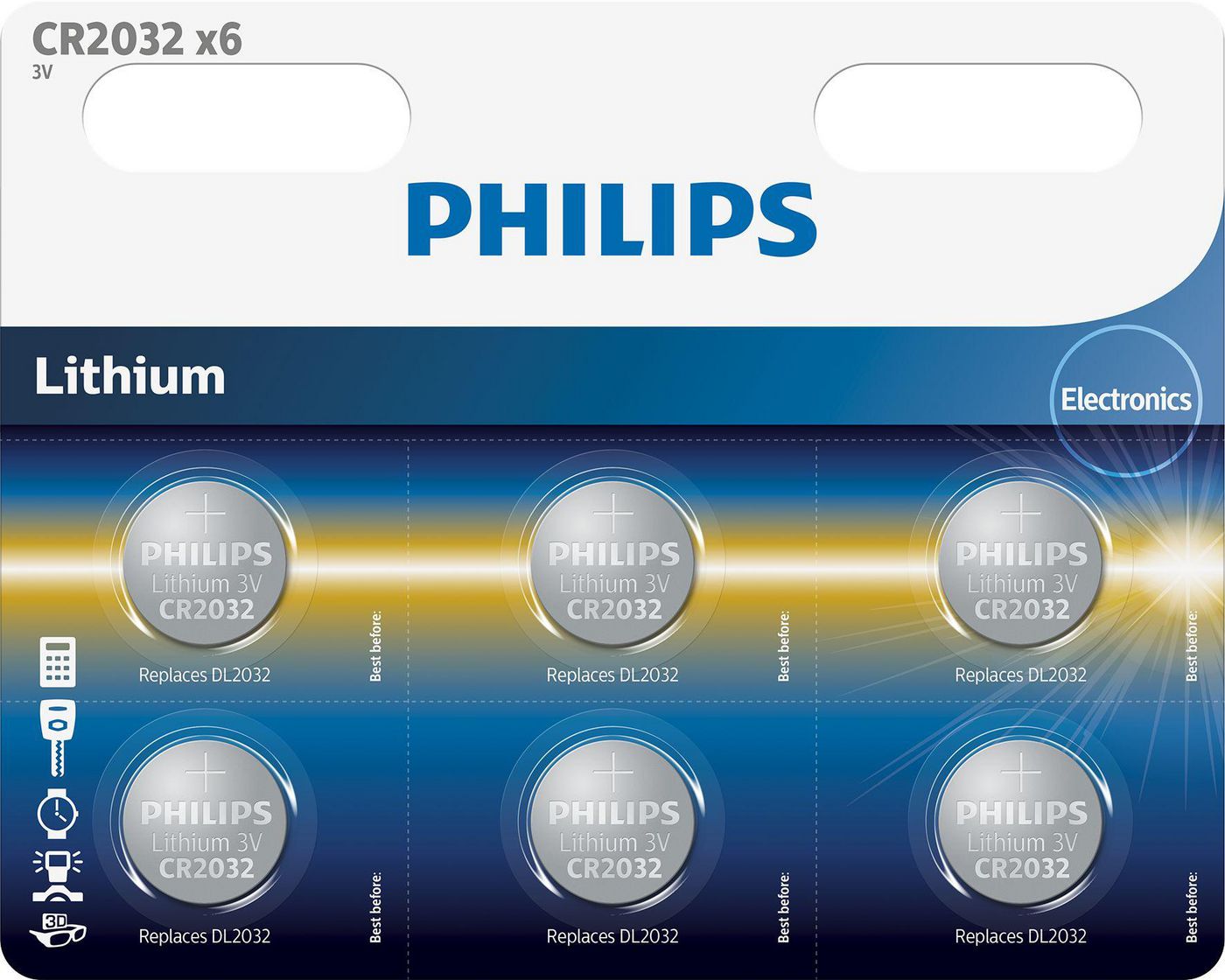 Philips Minicells A bottone CR2032P6/01B