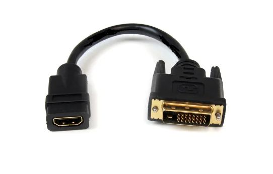 DVI-HDMI. M/F. Black. 15cm