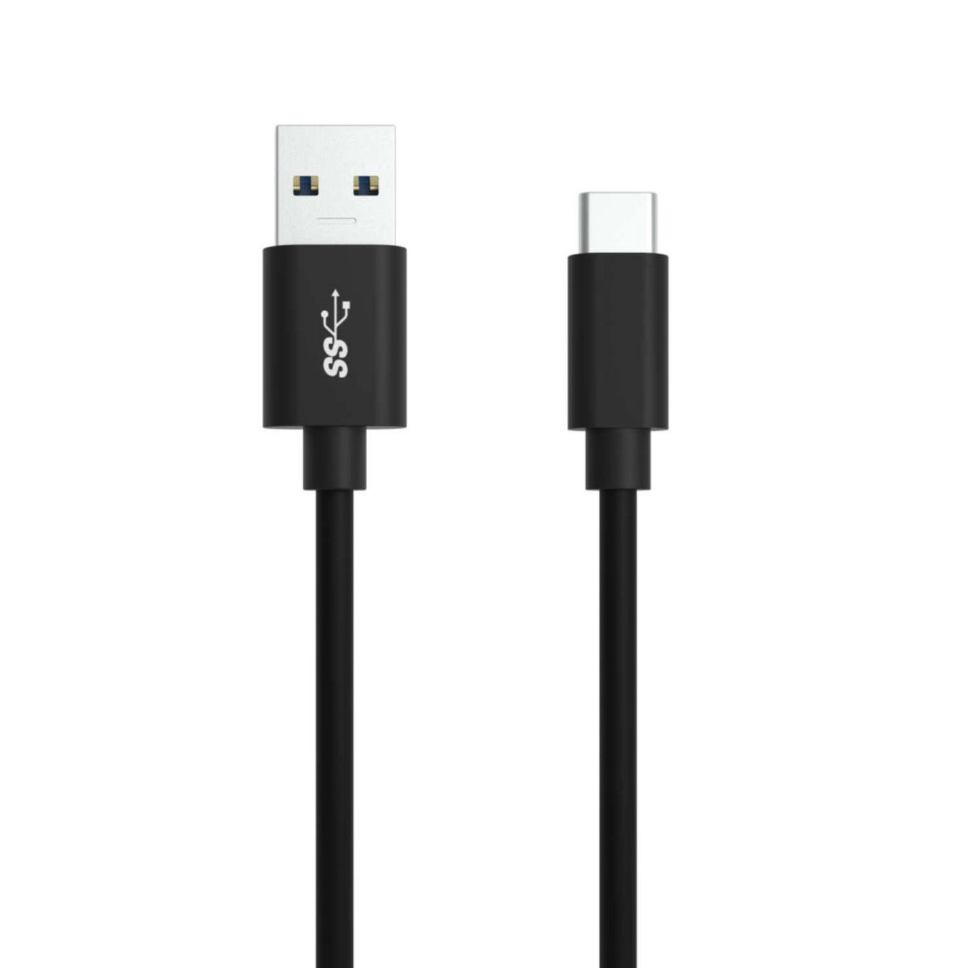 ANSMANN Handy, Notebook Ladekabel [1x USB 3.0 Stecker A - 1x USB 3.0 Stecker C] 2 m Schwarz