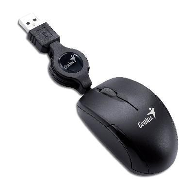 GENIUS Micro Traveler - Maus - optisch - 3 Tasten - kabelgebunden - USB