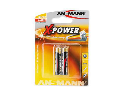 ANSMANN Alkaline X-Power Batterie, Micro (AAA), 2er Pack (5015671)