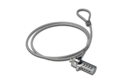 Ednet 64134 W128781289 Cable Lock Grey, Silver 1.5 M 