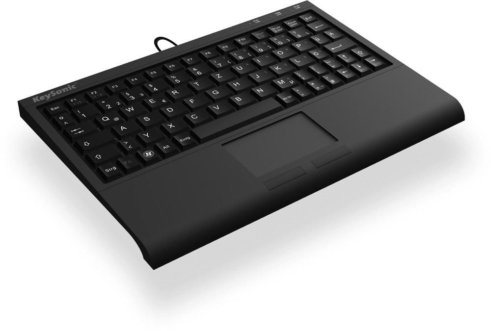 KEYSONIC ALLNET 48,30cm (19\")Schrank, zbh. Tastaturboden, zbh. Tastatur, USB, mit Touchpad, KeySonic