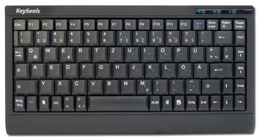 KEYSONIC ACK-595 C+ - Tastatur - PS/2, USB - mattschwarz (ACK-595 C+ BLACK)