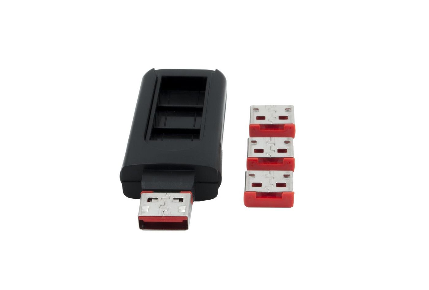 EXSYS EX-1114-R 4x USB Schloss 1x Schlüssel