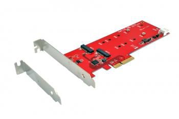 EXSYS PCIe (x4) Controller für zwei M.2 NGFF Module inkl. Low Profile Bügel (EX-3655)