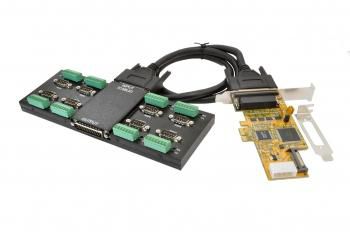EXSYS PCIe 8S Seriell RS-232/422/485 Metall-Box inkl. LP Bügel (SystemBase) (EX-47045E)