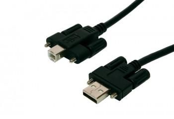 EXSYS USB 3.0 Kabel A-Stecker auf B-Stecker mit Rändelschrauben, 1.5 Meter, schwarz (EX-K1571V)