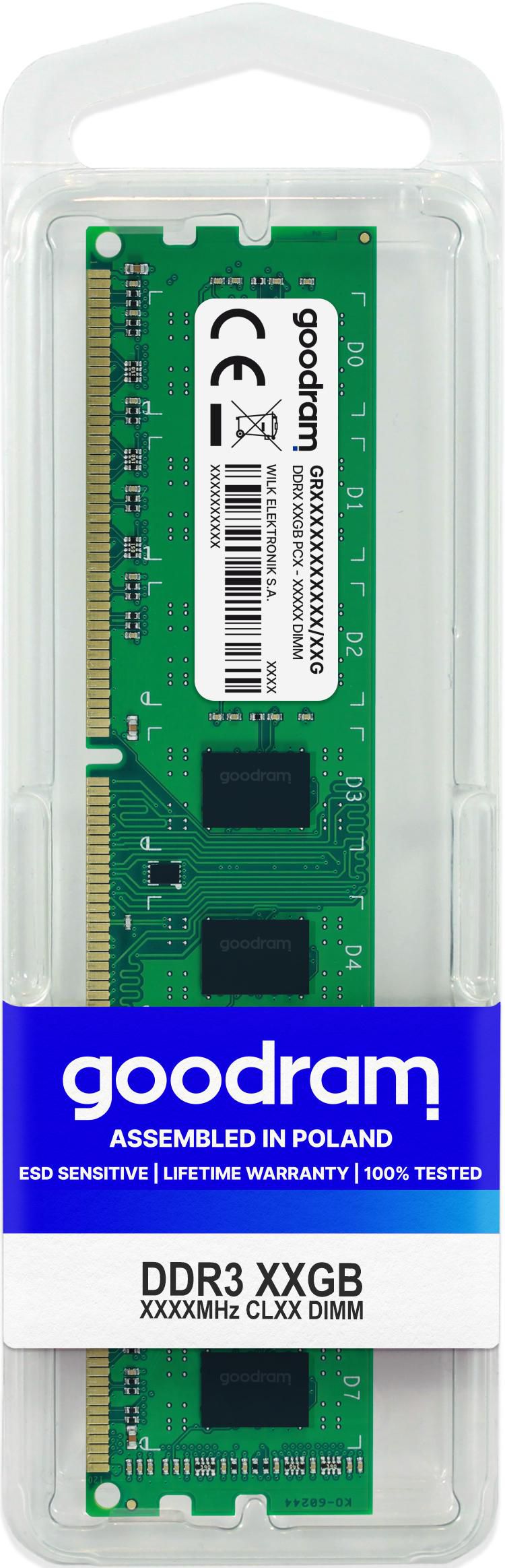 8GB 1600MHz Goodram Value CL11 1,35V  rt