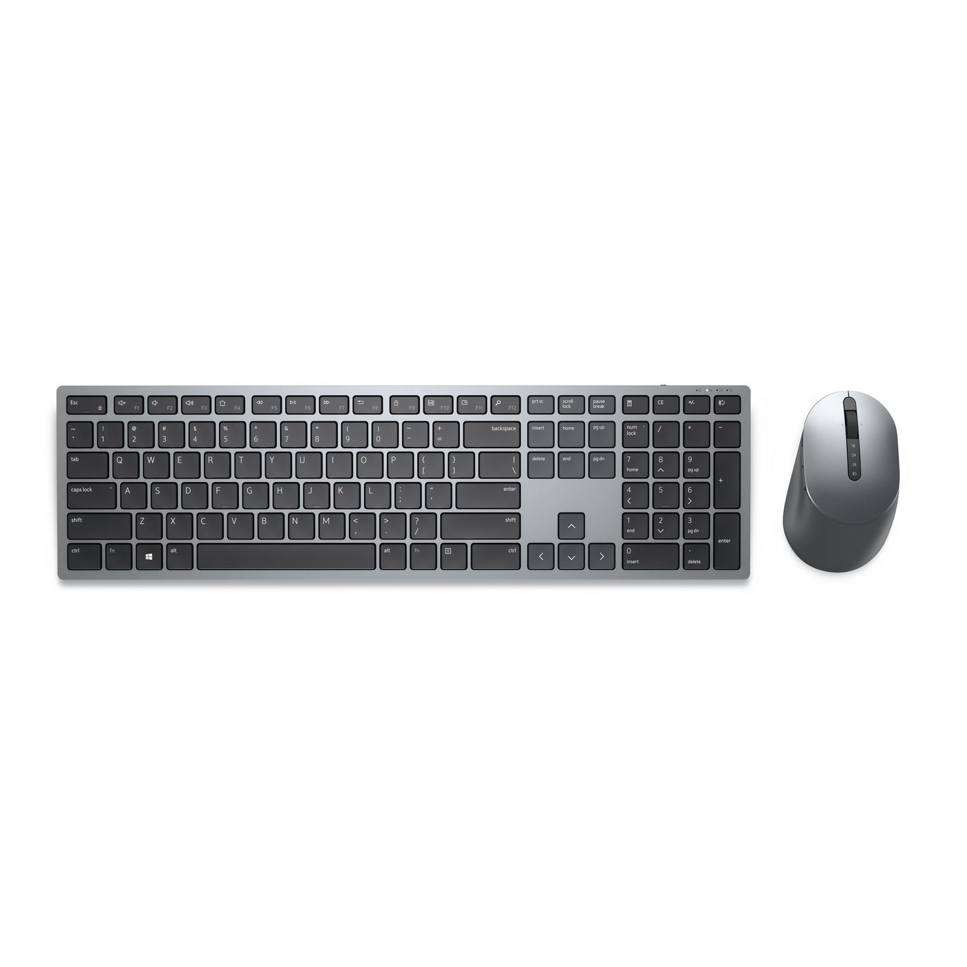DELL KM7321W tastiera Mouse incluso RF senza fili Bluetooth QWERTY Inglese UK Grigio Titanio (DELL WIRELESS KB/MSE- KM7321W UK