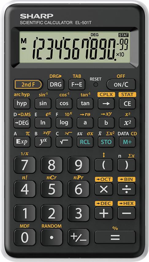 Sharp SH-EL501TBWH W128785221 El-501T Calculator Pocket 