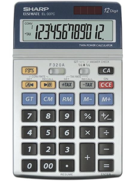Sharp SH-EL337C W128785219 El-337C Calculator Desktop 