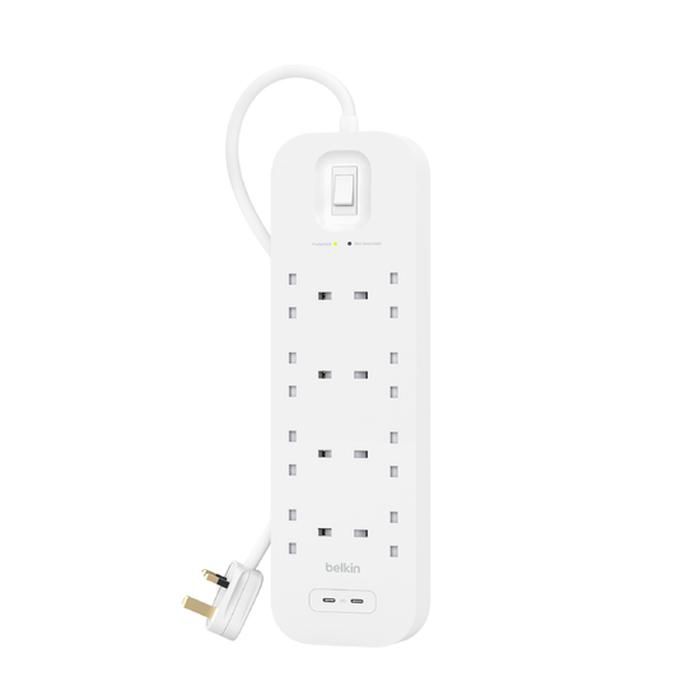 Belkin SRB004CA2M W128785316 Connect White 8 Ac OutletS 