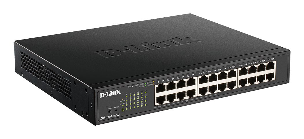 D-Link DGS-1100-24PV2E W127034603 24-Port Gigabit Smart Managed 