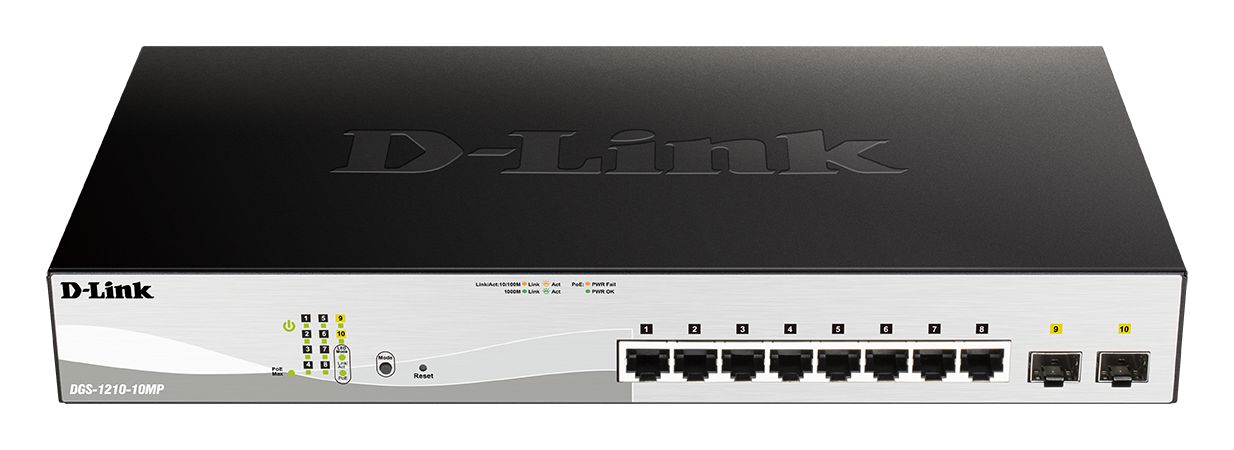 D-Link DGS-1210-10MPE W127034607 10-Port Gigabit PoE+ Smart 