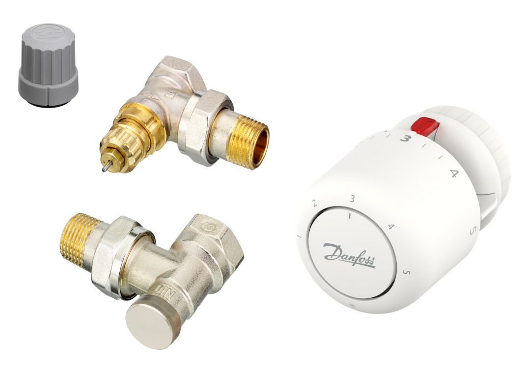 Danfoss 015G5102 W128789758 HOME 3-piece thermostat set: 