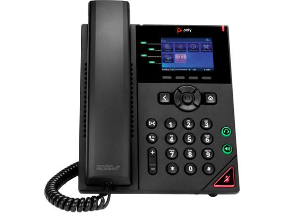HP 89B62AAAC3 W128770133 VVX 250 4-Line IP Phone and 
