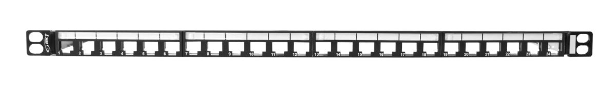 19 PATCH PANEL UNEQUIPPED - 24xRJ45 0,5U SHIELDED EXTRA L - Warranty: 24M