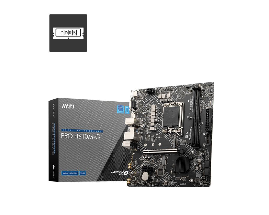 MSI PRO H610M-G W128299578 Ddr4 Motherboard Intel H610 