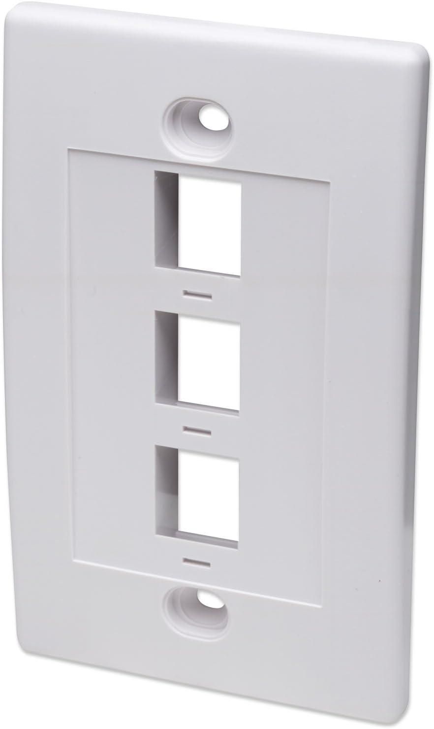 Intellinet 163309 Placca copripresa e copri interruttori Bianco