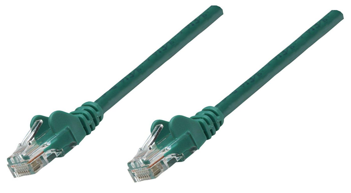 INTELLINET Kabel INTELLINET Netzwerkkabel, Cat6 zertifiziert, CU, U/UTP, PVC, 0,25 m, [gn]