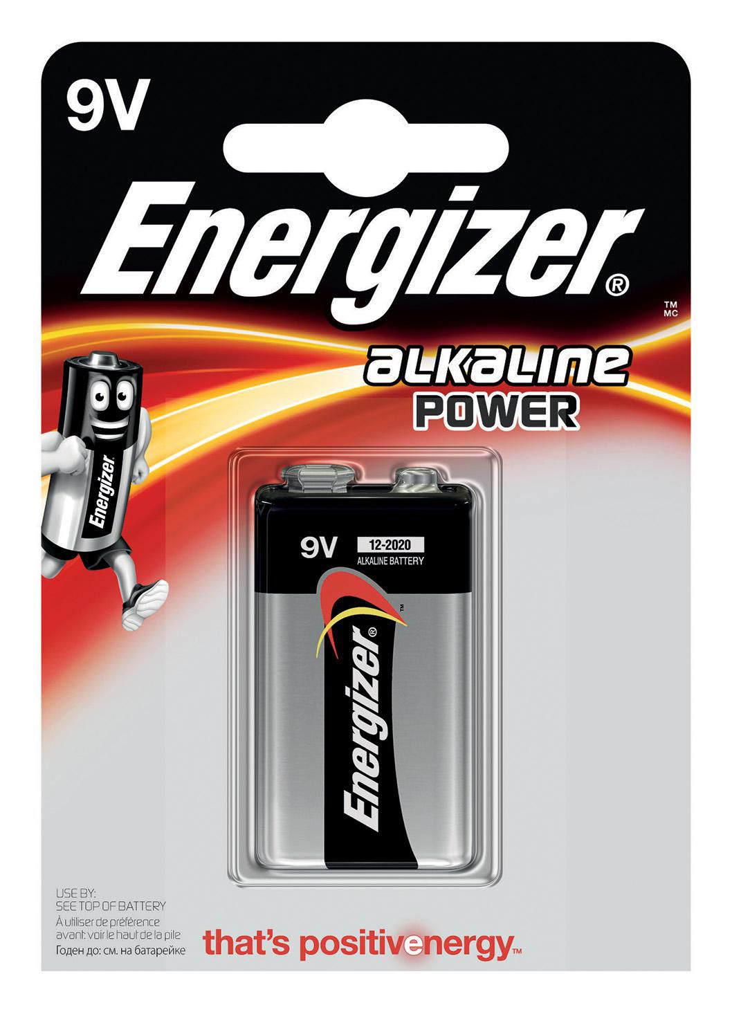 Energizer 7638900297409 Battery 9V6LR61 Alkaline 