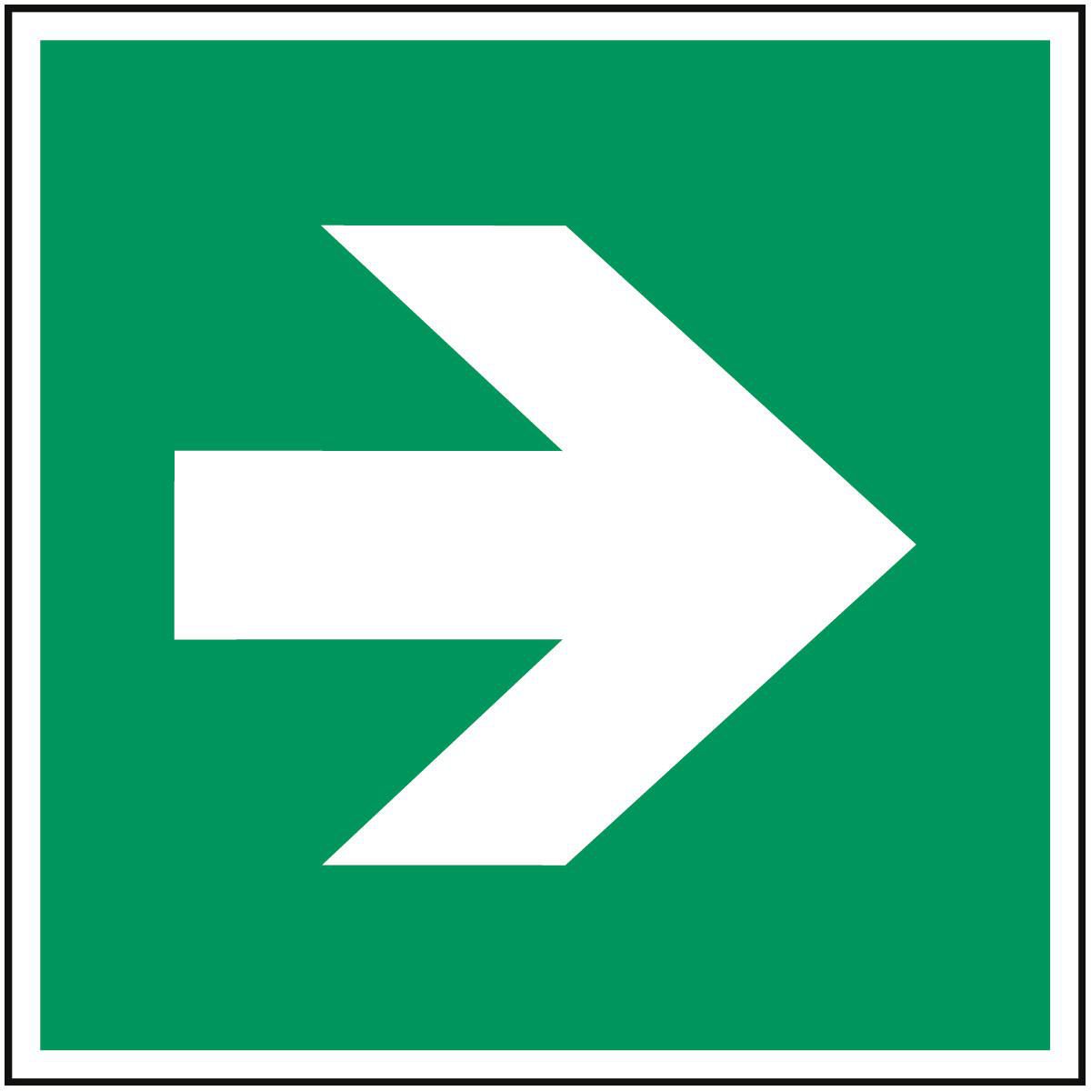 Brady PIC A090-500X500-FLO-CRD1 W128404610 ISO Safety Sign - Direction 