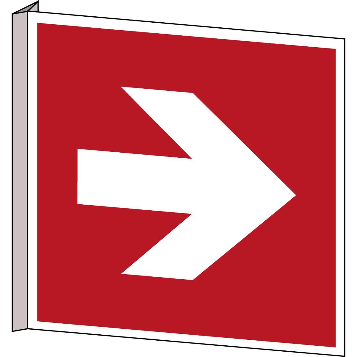 Brady PIC A090R-203X203-BIPVC-CRD1 W128410417 ISO Safety Sign - Direction 