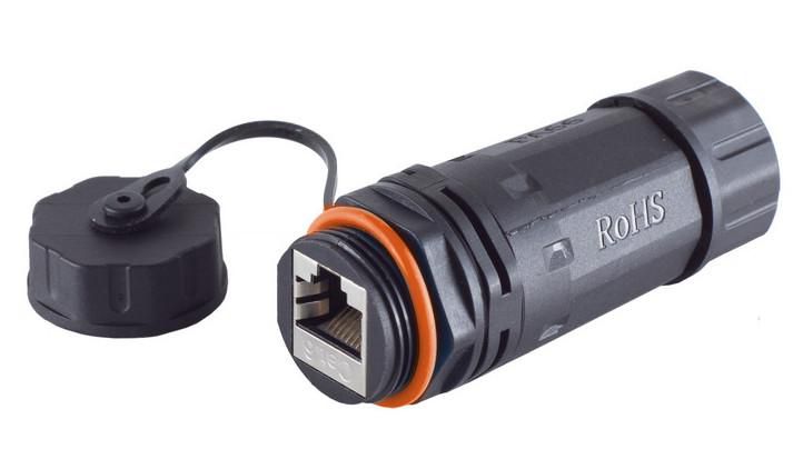 RJ45 coupler, CAT 6a, IP68,