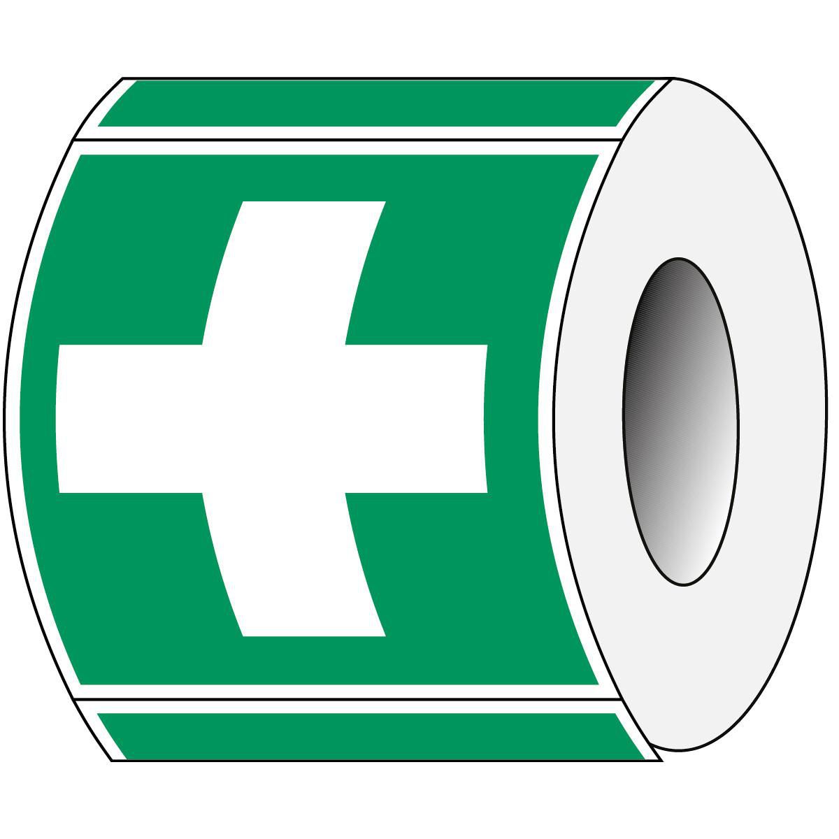 Brady PIC E003-100X100-PE-ROLL1 W128401389 ISO Safety Sign - First aid 